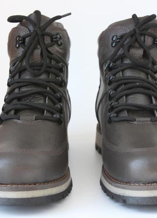 Коричневые кожаные ботинки на меху теплая мужская зимняя обувь rosso avangard major brown toro5 фото