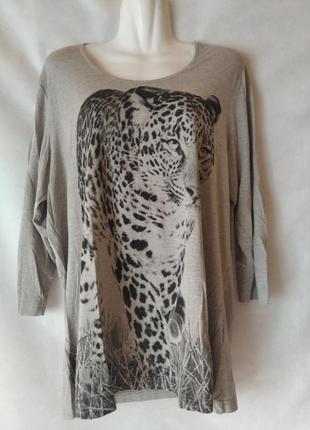 Туника оверсайз леопард