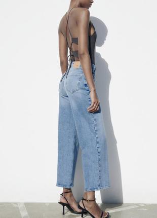 Укороченные широкие джинсы2 фото
