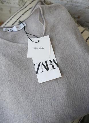 Шерстяной свитер асимметричного кроя zara6 фото