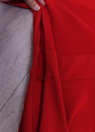 Фактурна сукня-олівець із відкритими плечима new look червоного кольору розмір 10 (м)7 фото