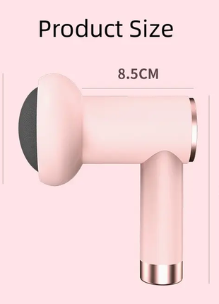Массажёр ручной с 5-мя насадками для тела w44-1 розовый/белый1 фото