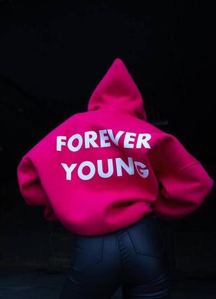 Худи кофта оверсайз forever young всегда молодой4 фото