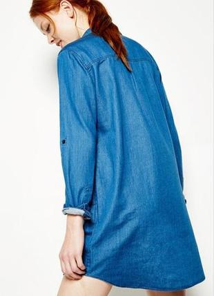 Женское синее джинсовое платье-рубашка от jack wills2 фото