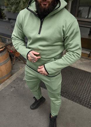 Стильний зимовий костюм асос кант asos kant комплект худі і штани якісний теплий чоловічий на флісі4 фото