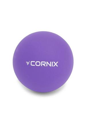 Масажний м'яч cornix lacrosse ball 6.3 см xr-0119 purple1 фото