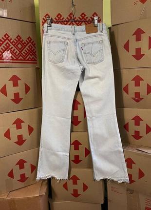 Жіночі вінтажні широкі джинси levis 518 superlow boot cut made in usa6 фото