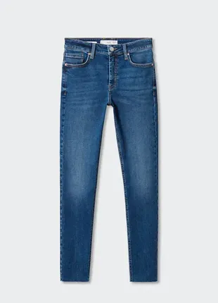 Укороченные джинсы skinny на завышенной талии mango
