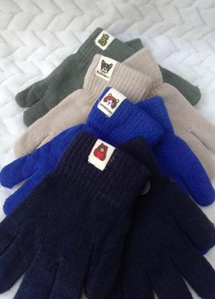 Осінні перчатки рукавички для хлопців 4-5 років