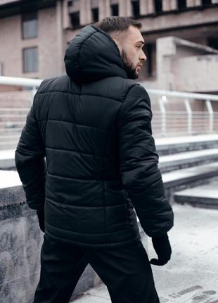 Зимняя куртка nike "европейка" черный5 фото