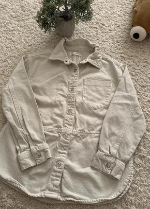 Джинсовая рубашка пиджак zara