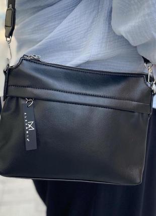 Стильная женская сумка черная alex &amp; mia.