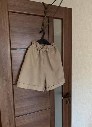 Стильные шорты с карманами женские хлопковые, с высокой талией, однотонные, широкие5 фото