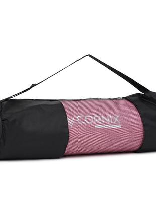 Коврик спортивный cornix nbr 183 x 61 x 1 cм для йоги и фитнеса xr-0095 pink/grey5 фото