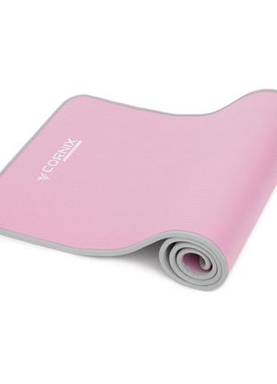 Коврик спортивный cornix nbr 183 x 61 x 1 cм для йоги и фитнеса xr-0095 pink/grey2 фото