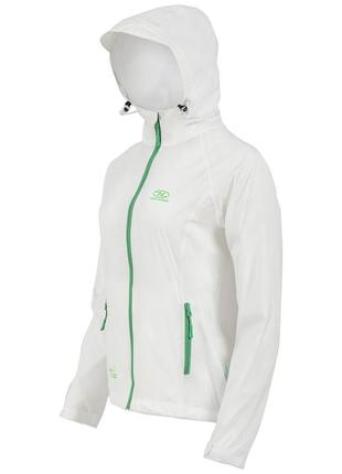 Вітрівка жіноча highlander stow & go pack away rain jacket 6000 mm white s (jac077l-we-s)2 фото