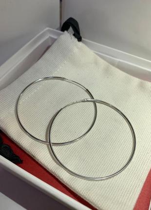 Сережки кільця, срібло 925 проби3 фото