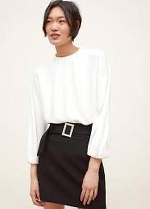 Zara блузка на подкладке с объемными рукавами