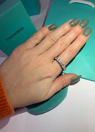 Кільце доріжка з цирконів тіффані tiffany, срібло 925 проби2 фото