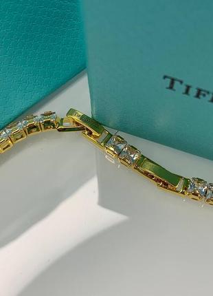 Тиффани колье нарядное / ожерелье с цирконами. позолота 18 к. украшение на свадьбу.2 фото