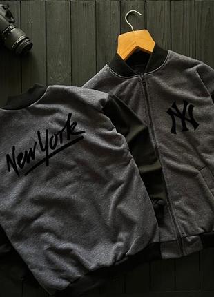 Крутой мужской бомбер куртка new york yankees качественный премиум стильный крутой