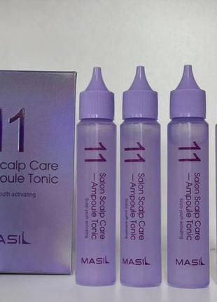 Освіжаючий тонік для шкіри голови masil 11 salon scalp care ampoule tonic 1 шт