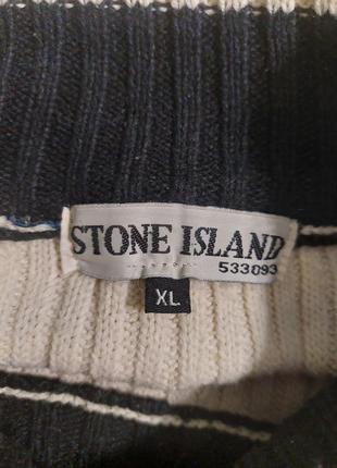 Чоловічий светр stone island   під горло фактурна в'язка8 фото