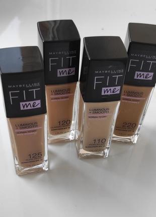 Жидкая тональная основа maybelline new york fit me luminous &amp; smooth liquid foundation