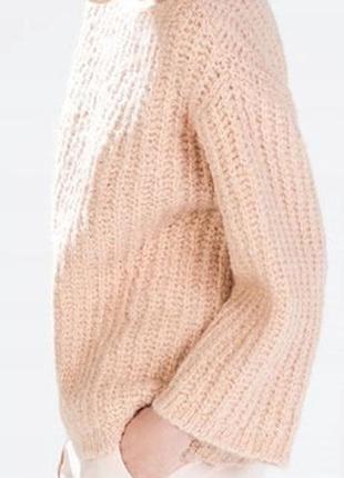 Новий без бирки з вовною лами светр italian yarn zara knit 🇹🇷 turkey1 фото