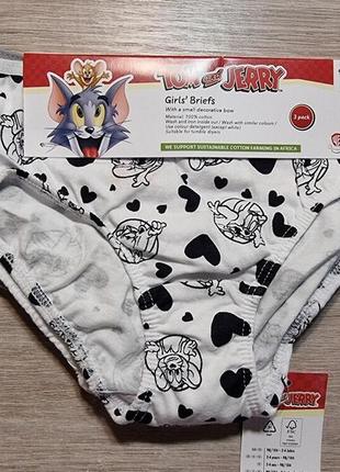 Трикотажные трусы для девочки tom &amp; jerry слипы 98/104