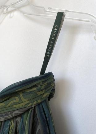 Винтаж laura ashley шелковая юбка пышная зеленый шелк 80ти 90ти7 фото