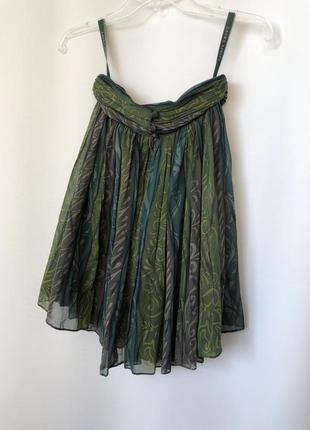 Винтаж laura ashley шелковая юбка пышная зеленый шелк 80ти 90ти10 фото