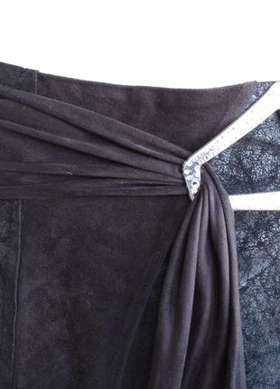 Шикарная  моднейшая ассиметричная юбка 46-48 размера из ткани под замш5 фото