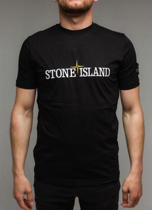 Футболка  stone island чорна