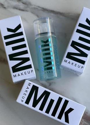 Бесспиртовой двухфазный фиксирующий и освежающий спрей для макияжа hydro grip set + refresh spray milk makeup