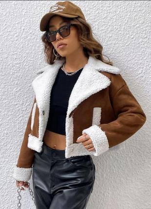 Тепла дублянка на баранчику 5 кольорів дублянка баранчик4 фото