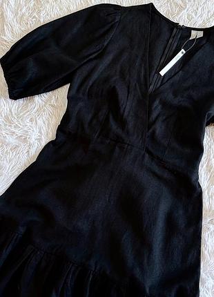 Черное платье asos из натуральных тканей