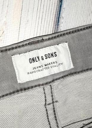 💥1+1=3 фирменные серые джинсовые шорты с подворотом only&amp;sons, размер 46 - 488 фото