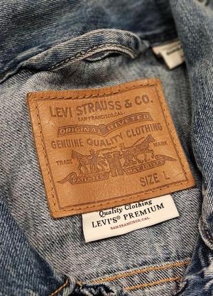 Levi's premium классическая мужская джинсовая куртка, джинсовка9 фото