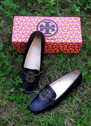 Черные мокасины tory burch1 фото