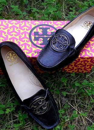 Черные мокасины tory burch3 фото