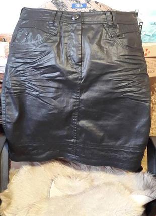 Спідниця з напиленням, дуже красива, стрейч, коттон.під кожзам