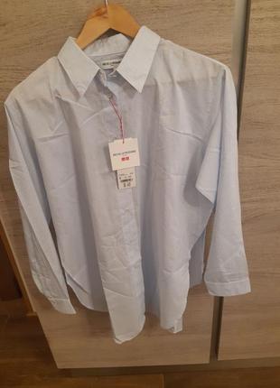 Сорочка  оверсайз бавовна шовк oversized uniqlo (457305)9 фото