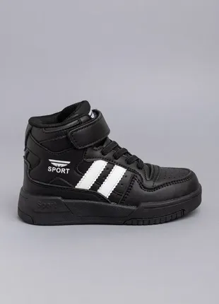 Ботинки для мальчиков s2202-2 черные хайтопы3 фото