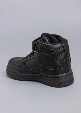 Ботинки для мальчиков s2202-2 черные хайтопы8 фото