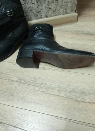 Genuine leather демісезонні шкіряні чоботи-козаки4 фото