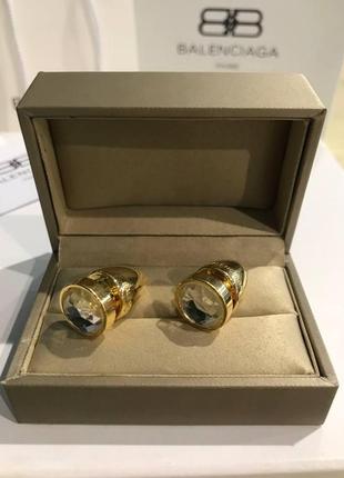 Серьги баленсиага, позолота