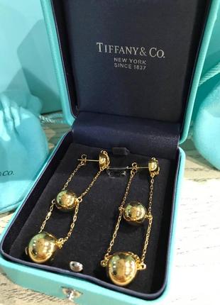 Сережки тіффані, позолота