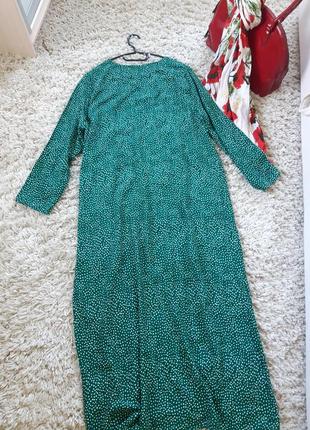 Стильное ,комфортное длинное платье рубашка в горох,kailishi, p. l-xl7 фото