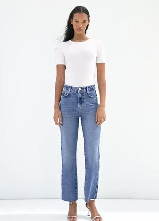 Джинси z1975 straight high waist zara5 фото